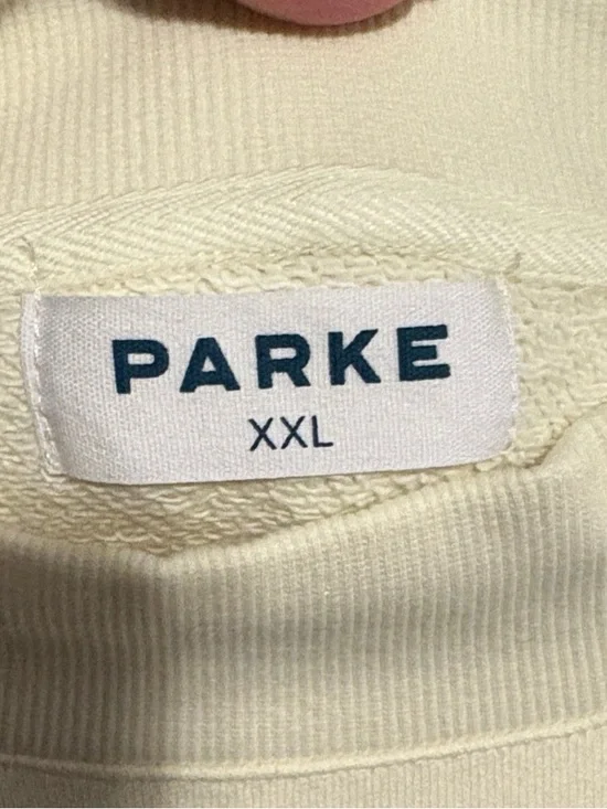 Parker Cream Pullover Sweatshirt with Red, White & Navy Appliqué - Picture 5 of 7